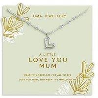 Katie Loxton Mother'S Day Necklace A Little , Love You Mum , Silver Plated , Necklace , 46Cm + 5Cm Extender
