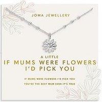 Katie Loxton Mother'S Day Necklace A Little , If Mums Were Flowers I'D Pick You , Silver Plated , Necklace , 46Cm + 5Cm Extender