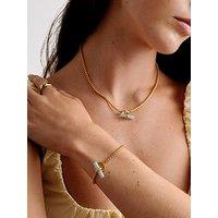 Katie Loxton Azura T-Bar Bracelet , Gold Coated , 18.5Cm