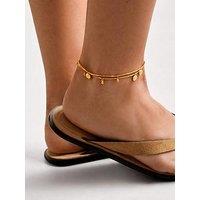 Katie Loxton Cochellia Anklet , Gold Coated , 23Cm + 3Cm Extender