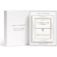 Katie Loxton Laboratory Grown Diamond A Little , Wonderful Mummy , Silver Plated , Bracelet , 17.5Cm Stretch