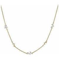 Created Brilliance Luna Necklace 9Ct Yellow Gold 0.52Ct Tw. Lab Grown Diamond Scatter Necklace 18 Inches