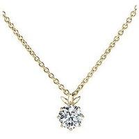Created Brilliance Willow Necklace 9Ct Yellow Gold 0.50Ct Lab Grown Diamond Petal Necklace 18 Inches