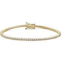 Created Brilliance Penelope 9Ct Yellow Gold 1.25Ct Tw Lab-Grown Diamond Tennis Bracelet 7 Inches