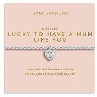 Joma Jewellery Mother'S Day A Little , Lucky To Have A Mum Like You , Silver Plated , Bracelet , 17.5Cm Stretch