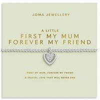 Joma Jewellery Mother'S Day A Little , First My Mum Forever My Friend , Silver Plated , Bracelet , 17.5Cm Stretch