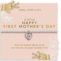 Joma Jewellery Mother'S Day A Little , Happy First Mother'S Day , Silver Plated , Bracelet , 17.5Cm Stretch