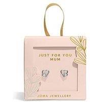 Joma Jewellery Mother'S Day Earring Box , Just For You Mum , Silver Plated , Stud Earrings