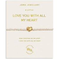 Joma Jewellery Precious Moments , Love You With All My Heart , Gold Plated , Bracelet , 18Cm + 3Cm Extender