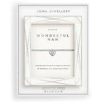 Joma Jewellery Laboratory Grown Diamond A Little , Wonderful Nan , Silver Plated , Bracelet , 17.5Cm Stretch