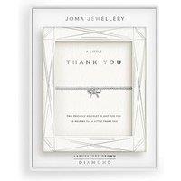 Joma Jewellery Laboratory Grown Diamond A Little , Thank You , Silver Plated , Bracelet , 17.5Cm Stretch