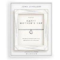 Joma Jewellery Laboratory Grown Diamond A Little , Happy Mother'S Day , Silver Plated , Bracelet , 17.5Cm Stretch
