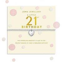 Joma Jewellery Confetti A Little , 21St Birthday , Silver Plated , Bracelet , 17.5Cm Stretch