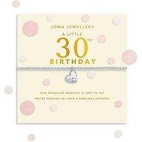Joma Jewellery Confetti A Little , 30Th Birthday , Silver Plated , Bracelet , 17.5Cm Stretch