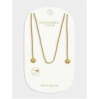 Katie Loxton Solesi Sun Sunglasses Chain , Gold Coated , 65Cm