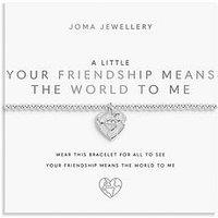 Joma Jewellery A Little , Your Friendship Means The World To Me , Silver Plated , Bracelet , 17.5Cm Stretch