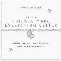 Joma Jewellery A Little , Friends Make Everything Better , Silver Plated , Bracelet , 17.5Cm Stretch
