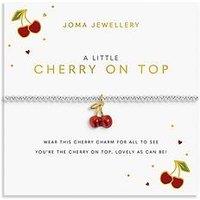 Joma Jewellery A Little Vibes , Cherry On Top , Silver Plated , Bracelet , 17.5Cm Stretch