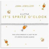 Joma Jewellery A Little Vibes , It'S Spritz O'Clock , Silver Plated , Bracelet , 17.5Cm Stretch