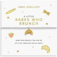 Joma Jewellery A Little Vibes , Babes Who Brunch , Silver Plated , Bracelet , 17.5Cm Stretch