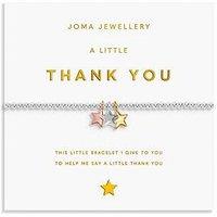 Joma Jewellery A Little Charmed Moments , Thank You , Silver, Gold & Rose Gold Plated , Bracelet , 17.5Cm Stretch