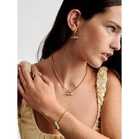 Katie Loxton Azura T-Bar Necklace , Gold Coated , 42Cm