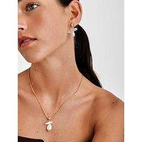 Katie Loxton Sol Pearl Necklace , Gold Coated , 45Cm + 5Cm Extender