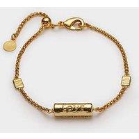 Katie Loxton Love Language Bracelet , Gold Coated , 18Cm + 3Cm Extender