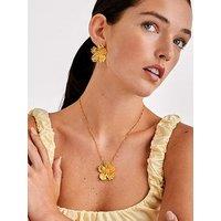 Katie Loxton Floramour Necklace , Gold Coated , 45Cm + 5Cm Extender