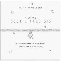 Joma Jewellery A Little , Best Little Sis , Silver Plated , Bracelet , 17.5Cm Stretch
