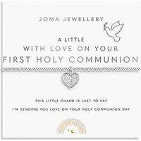 Katie Loxton Kids' A Little , With Love On Your First Holy Communion , Silver Plated , Bracelet , 15.5Cm Stretch