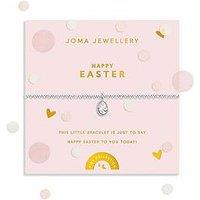 Katie Loxton Kids' Confetti A Little , Happy Easter , Silver Plated , Bracelet , 15.5Cm Stretch