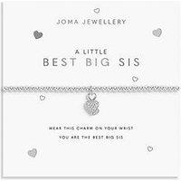 Joma Jewellery A Little , Best Big Sis , Silver Plated , Bracelet , 17.5Cm Stretch