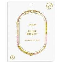 Joma Jewellery Happy Little Moments Anklet , Shine Bright , Gold Plated , Anklet , 23Cm Stretch