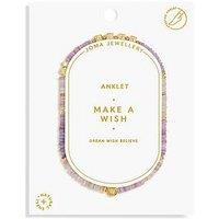 Joma Jewellery Happy Little Moments Anklet , Make A Wish , Gold Plated , Anklet , 23Cm Stretch