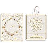 Joma Jewellery Affirmation Card , Love , Gold Plated , Bracelet , 17.5Cm Stretch