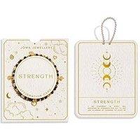 Joma Jewellery Affirmation Card , Strength , Gold Plated , Bracelet , 17.5Cm Stretch