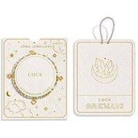 Joma Jewellery Affirmation Card , Luck , Gold Plated , Bracelet , 17.5Cm Stretch