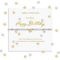 Joma Jewellery Sparkle Confetti A Little , Happy Birthday , Silver & Gold Plated , Bracelet , 17.5Cm Stretch