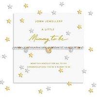 Joma Jewellery Sparkle Confetti A Little , Mummy To Be , Silver & Gold Plated , Bracelet , 17.5Cm Stretch