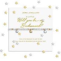 Joma Jewellery Sparkle Confetti A Little , Will You Be My Bridesmaid , Silver & Gold Plated , Bracelet , 17.5Cm Stretch