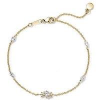 Created Brilliance Willow Bracelet 9Ct Yellow Gold 0.52Ct Tw Lab Grown Diamond Petal Bracelet