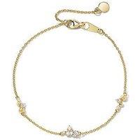 Created Brilliance Luna Bracelet 9Ct Yellow Gold 0.19Ct Tw. Lab Grown Diamond Scatter Bracelet