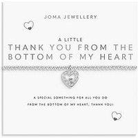 Joma Jewellery A Little , Thank You From The Bottom Of My Heart , Silver Plated , Bracelet , 17.5Cm Stretch