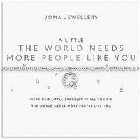 Joma Jewellery A Little, The World Needs More People Like You, 17.5Cm Stretch & Silver Plated & Bracelet