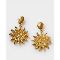 Katie Loxton Solesi Sun Earrings , Gold Coated , 2.6Cm X 1.8Cm X 0.2Cm