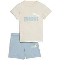 Puma Boys Infant Minicats T-Shirt And Shorts Set - Alpine Snow
