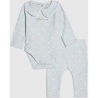 River Island Baby Boys Little Prince Outfit Set - Light Blue