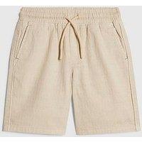 River Island Older Boys Pull On Drawstring Shorts - Beige