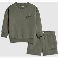 River Island Mini Boys Palais Sweat Set - Green